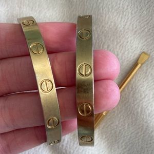 8"(19cm) 18k no stones love bracelet